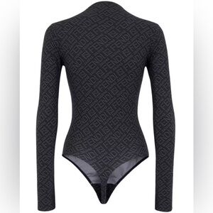 FENDI x SKIMS long sleeved bodysuit, black mock neck, size small